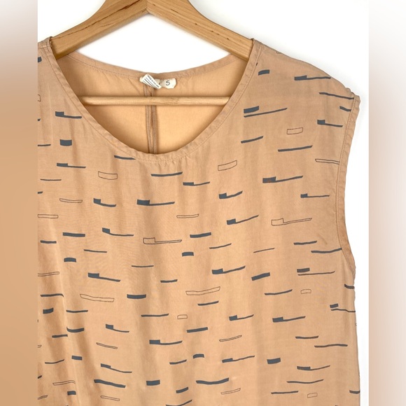 MIG Make It Good Sleeveless Blouse Cupro Geometric - Picture 2 of 7